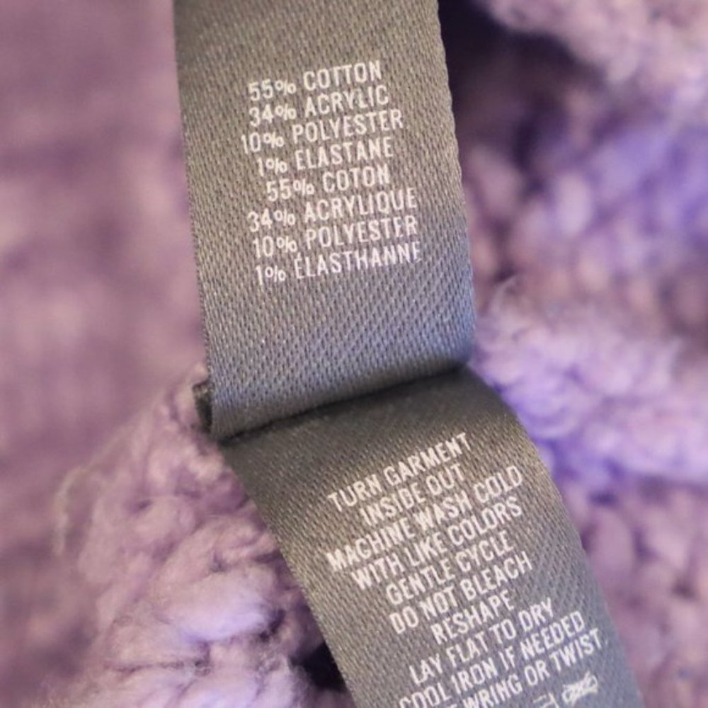 SOLD - Aerie Lilac Lavender Open Knit Pointelle Sweater Sz L - Picture 6 of 7